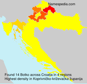 Surname Botko in Croatia Surname Botko in Croatia