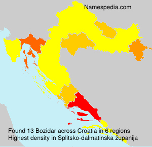 Surname Bozidar in Croatia Surname Bozidar in Croatia