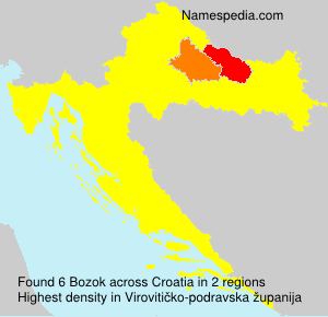 Surname Bozok in Croatia Surname Bozok in Croatia