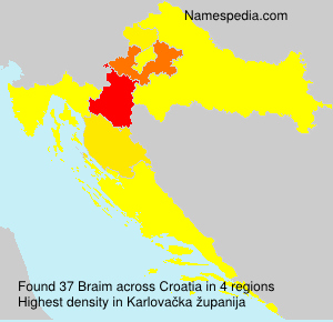 Surname Braim in Croatia Surname Braim in Croatia