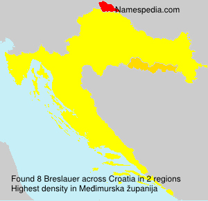 Surname Breslauer in Croatia