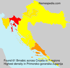 Surname Brnabic in Croatia Surname Brnabic in Croatia