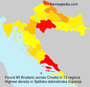 Surname Brodaric in Croatia Surname Brodaric in Croatia