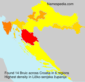 Surname Bruic in Croatia Surname Bruic in Croatia