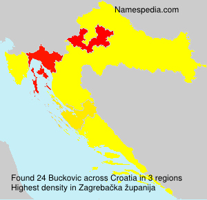 Surname Buckovic in Croatia Surname Buckovic in Croatia