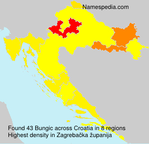 Surname Bungic in Croatia Surname Bungic in Croatia