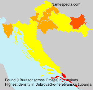 Surname Burazor in Croatia Surname Burazor in Croatia