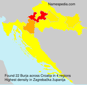 Surname Burja in Croatia Surname Burja in Croatia