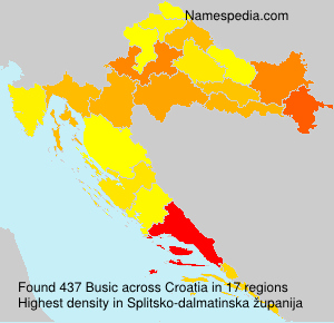 Surname Busic in Croatia Surname Busic in Croatia