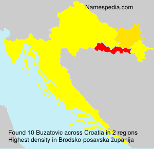 Surname Buzatovic in Croatia Surname Buzatovic in Croatia