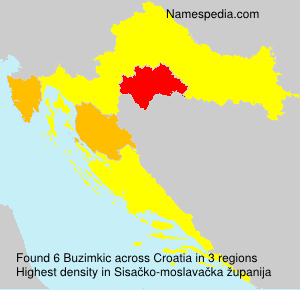 Surname Buzimkic in Croatia Surname Buzimkic in Croatia