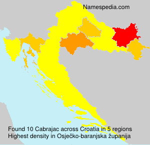 Surname Cabrajac in Croatia Surname Cabrajac in Croatia