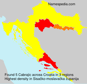 Surname Cabrajic in Croatia Surname Cabrajic in Croatia