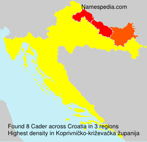 Surname Cader in Croatia Surname Cader in Croatia