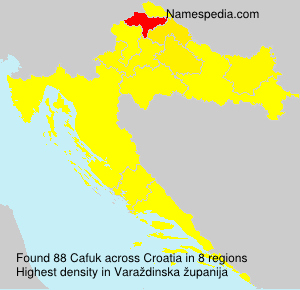 Surname Cafuk in Croatia Surname Cafuk in Croatia