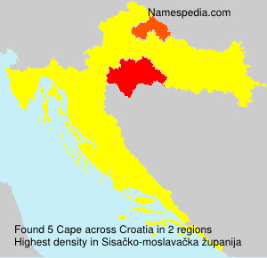 Surname Cape in Croatia Surname Cape in Croatia