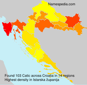 Surname Catic in Croatia Surname Catic in Croatia