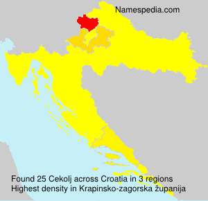 Surname Cekolj in Croatia Surname Cekolj in Croatia