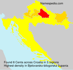 Surname Centa in Croatia Surname Centa in Croatia