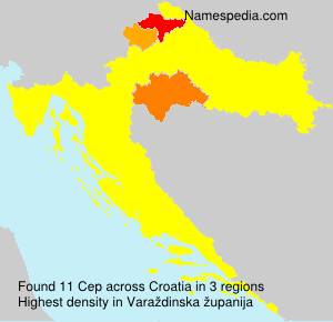 Surname Cep in Croatia Surname Cep in Croatia