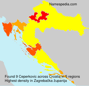 Surname Ceperkovic in Croatia Surname Ceperkovic in Croatia