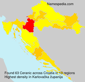 Surname Ceranic in Croatia Surname Ceranic in Croatia
