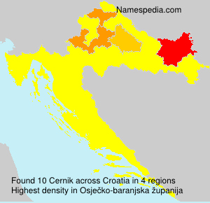 Surname Cernik in Croatia Surname Cernik in Croatia