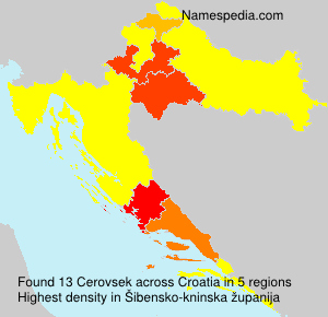 Surname Cerovsek in Croatia Surname Cerovsek in Croatia
