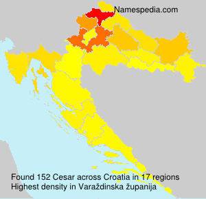 Surname Cesar in Croatia Surname Cesar in Croatia