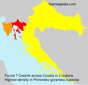 Surname Cestnik in Croatia Surname Cestnik in Croatia