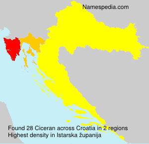 Surname Ciceran in Croatia Surname Ciceran in Croatia