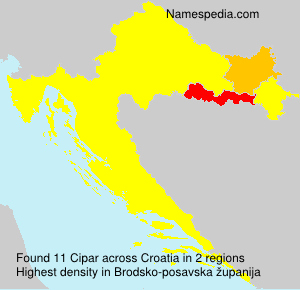 Surname Cipar in Croatia Surname Cipar in Croatia