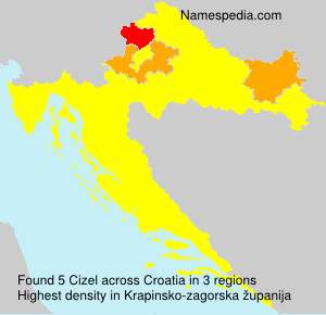 Surname Cizel in Croatia Surname Cizel in Croatia