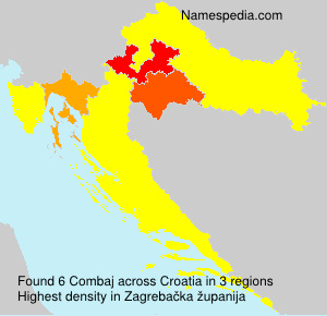 Surname Combaj in Croatia Surname Combaj in Croatia