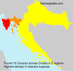 Surname Corazza in Croatia Surname Corazza in Croatia