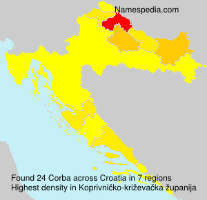 Surname Corba in Croatia Surname Corba in Croatia