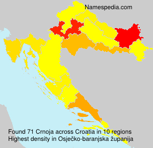 Surname Crnoja in Croatia Surname Crnoja in Croatia