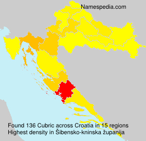 Surname Cubric in Croatia Surname Cubric in Croatia