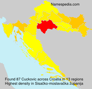 Surname Cuckovic in Croatia Surname Cuckovic in Croatia