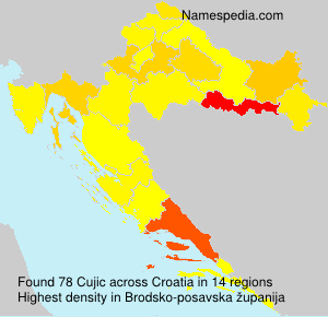 Surname Cujic in Croatia Surname Cujic in Croatia