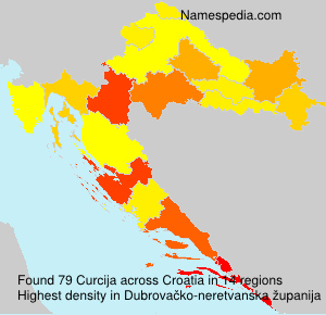 Surname Curcija in Croatia Surname Curcija in Croatia