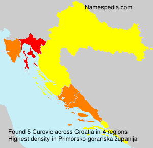 Surname Curovic in Croatia Surname Curovic in Croatia