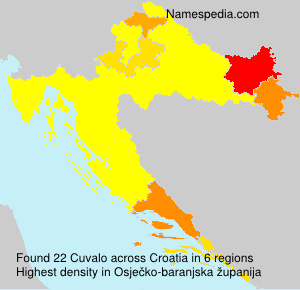 Surname Cuvalo in Croatia Surname Cuvalo in Croatia