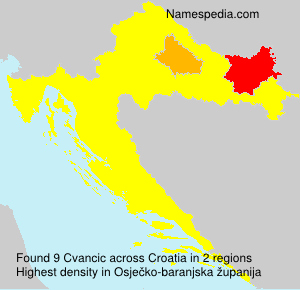 Surname Cvancic in Croatia Surname Cvancic in Croatia
