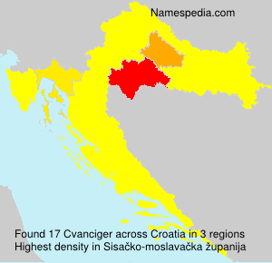 Surname Cvanciger in Croatia Surname Cvanciger in Croatia