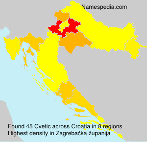 Surname Cvetic in Croatia Surname Cvetic in Croatia