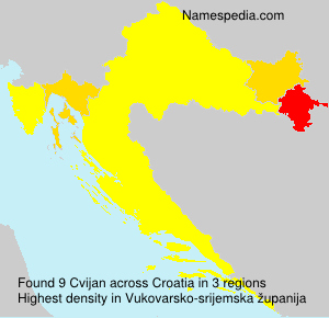 Surname Cvijan in Croatia Surname Cvijan in Croatia