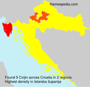 Surname Cvijin in Croatia Surname Cvijin in Croatia