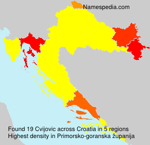 Surname Cvijovic in Croatia Surname Cvijovic in Croatia