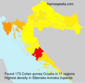 Surname Cvitan in Croatia Surname Cvitan in Croatia